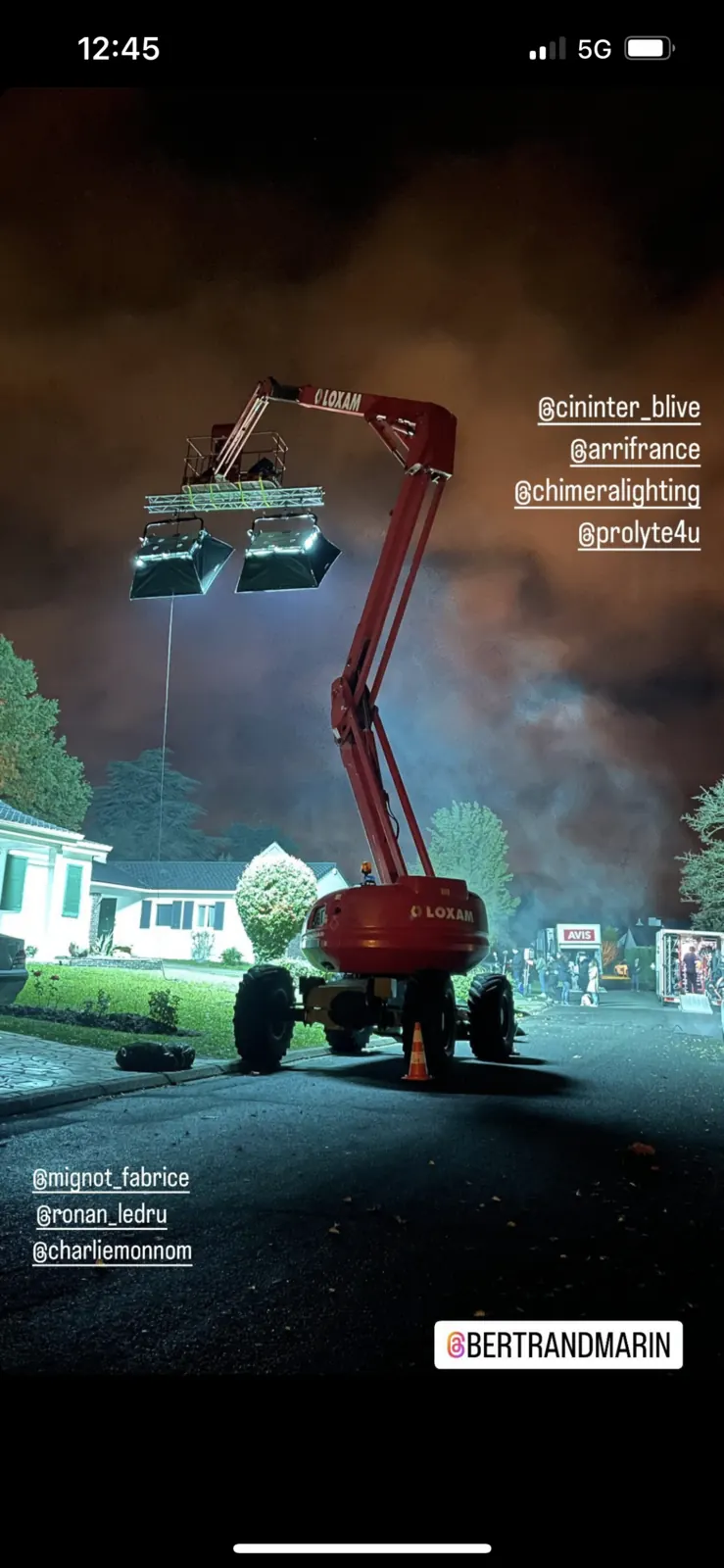 Camera et machinerie sur plateau publicite Verisure