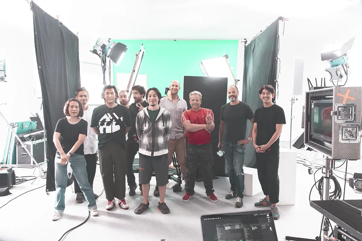 Coulisses tournage AbemaTV Hiroyuki en plateau studio